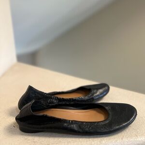 Vionic Alexa Black Leather‎ Flats ortho Comfort old money walking shoes Size 11